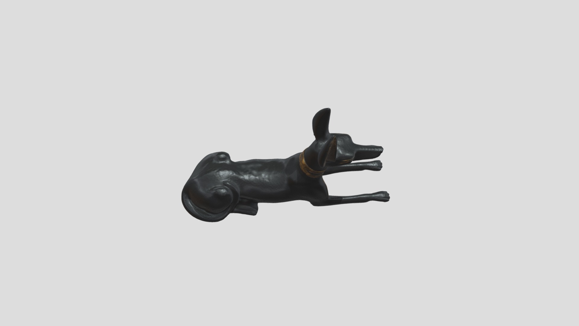 3D model Dog - This is a 3D model of the Dog. The 3D model is about a pair of black shoes.