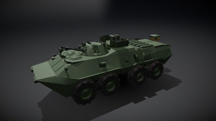 BTR-80 RKHM 3D Model