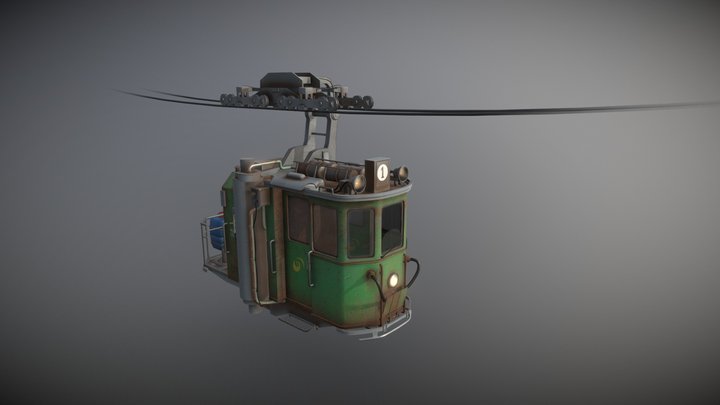 Cable Car 3D Model