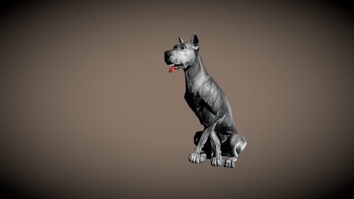 Dog Idle, walk, run, canter and fast gallope. 3D Model