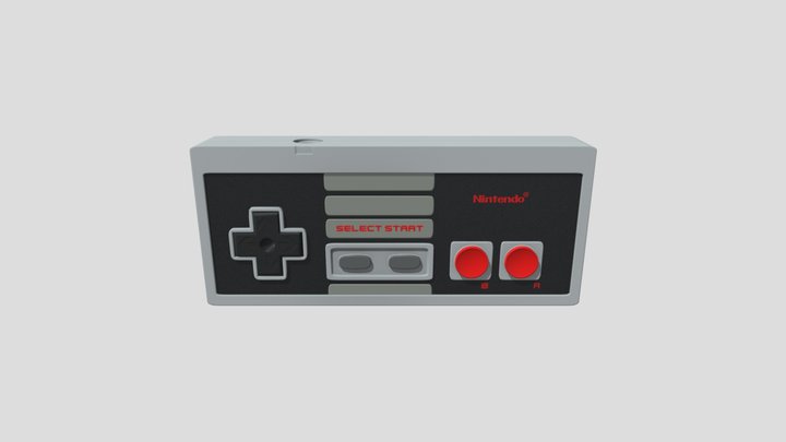 Nintendo NES Controller 3D Model