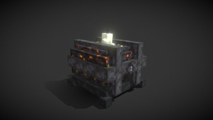 Burning Ancient Chest | By Alaniz 3D Model