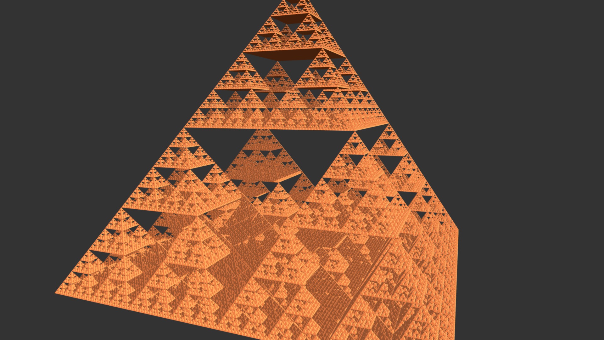3D model Sierpinski gasket stage 7 - This is a 3D model of the Sierpinski gasket stage 7. The 3D model is about shape.