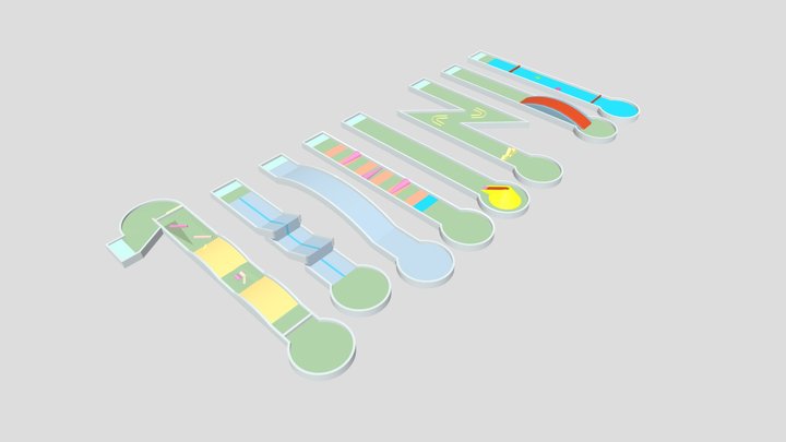 Mini Golf Models1-9 3D Model