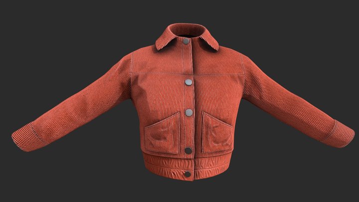 Corduroy Jacket 3D Model