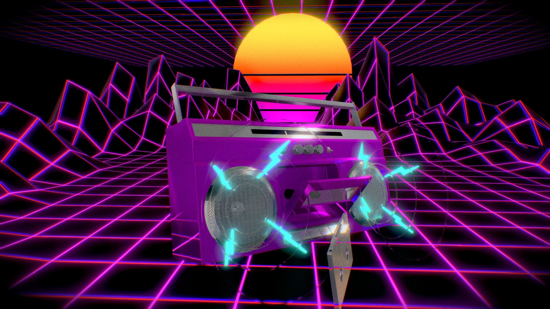 radio-80-s-retro-wave-buy-royalty-free-3d-model-by-paulo-diego