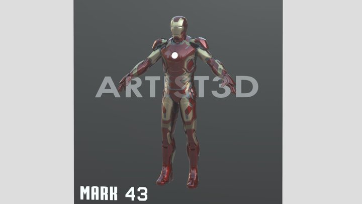 Iron Man Mark 43 Cosplay Full-size Suit 3D Model
