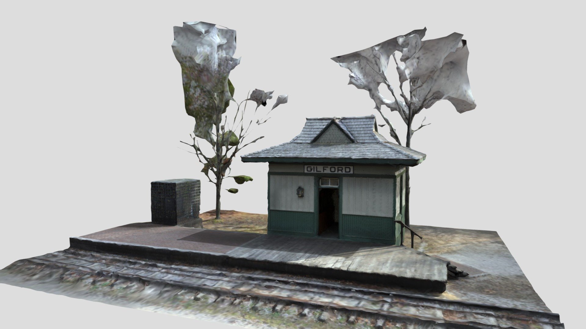 Gilford Train Station at Simcoe County Museum — Sketchfab embed 3D viewer
