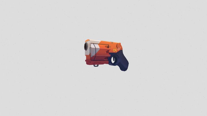 Stylized Gun 3D Model