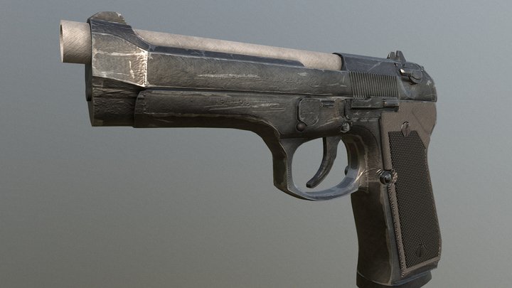 Beretta M9 3D Model