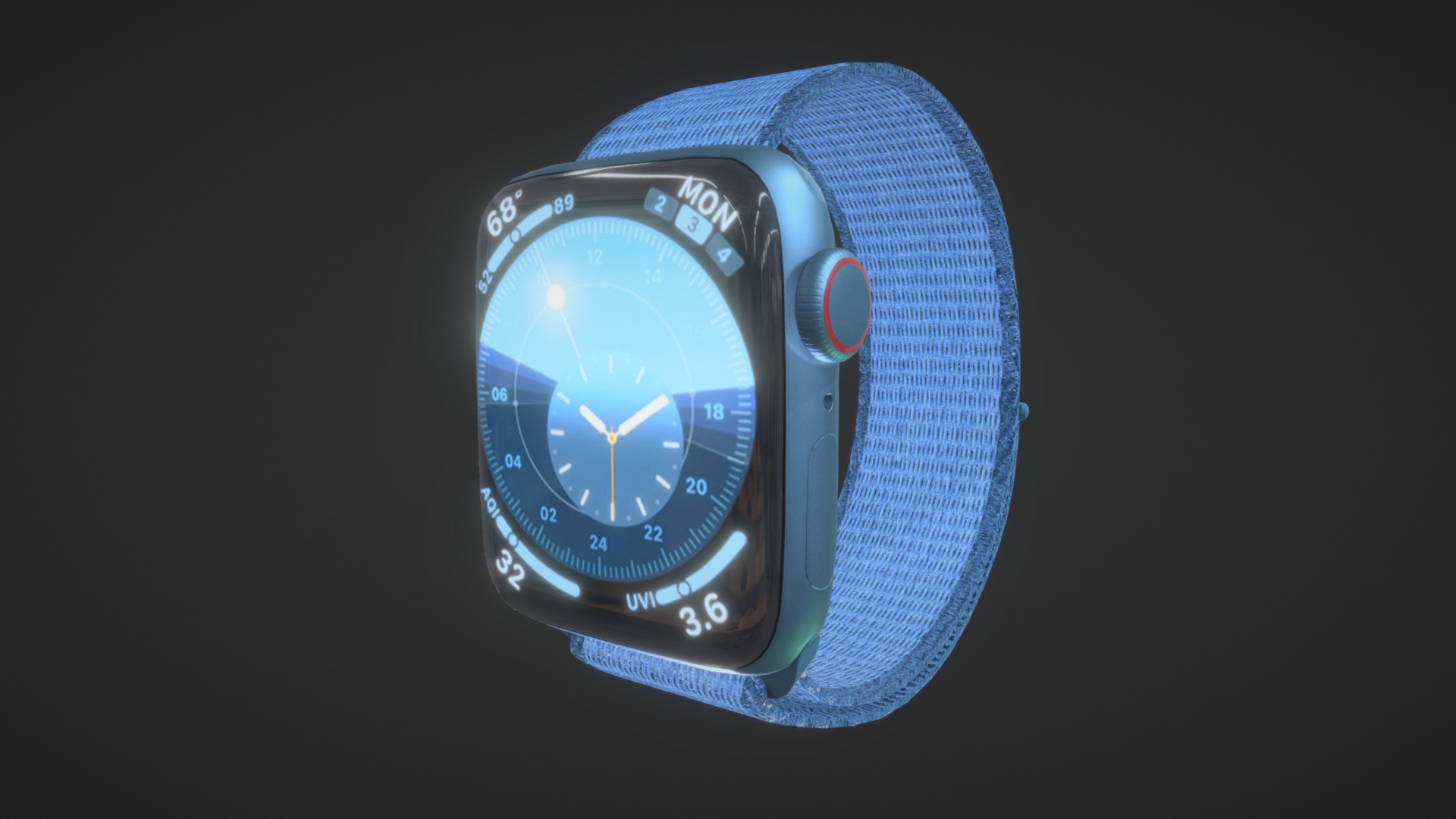 3D model Apple Watch Series 5 - This is a 3D model of the Apple Watch Series 5. The 3D model is about a close up of a watch.