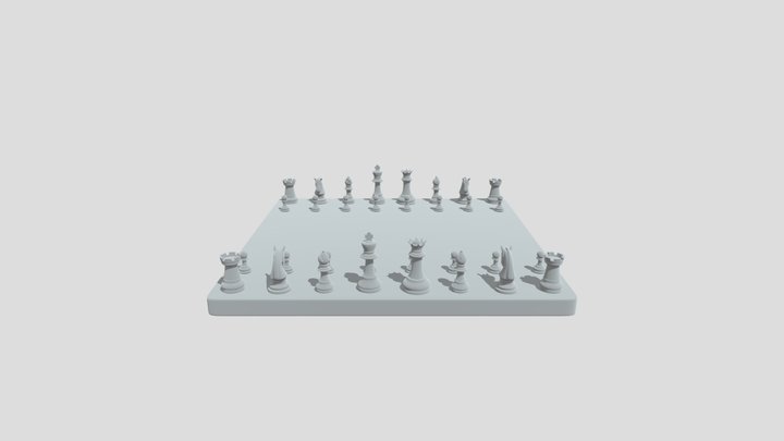 Brass Chess Set – Modello 3D gratuito STL