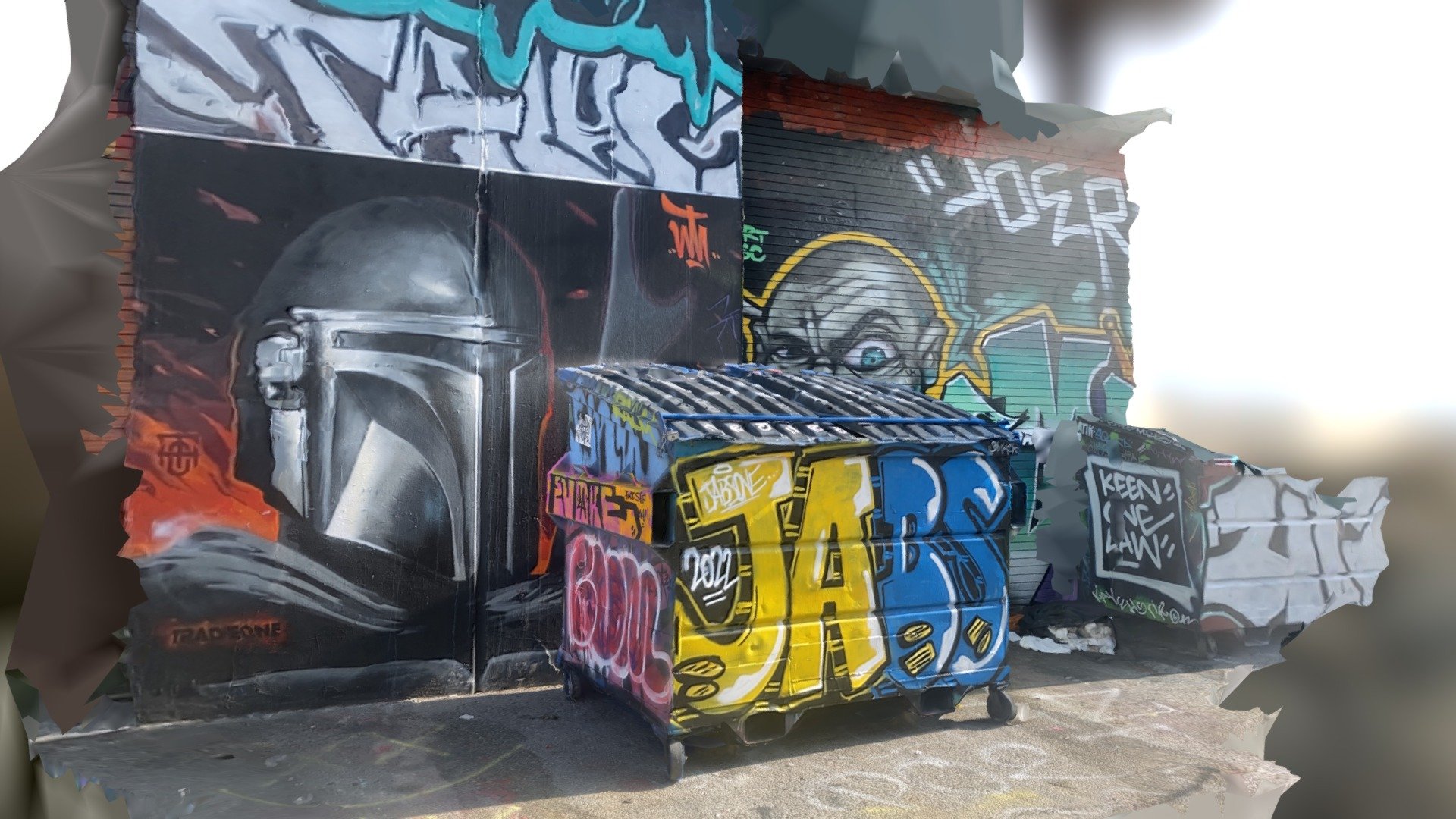 RealityScan from iPhone - Graffiti dumpster DTLA — Sketchfab embed 3D viewer