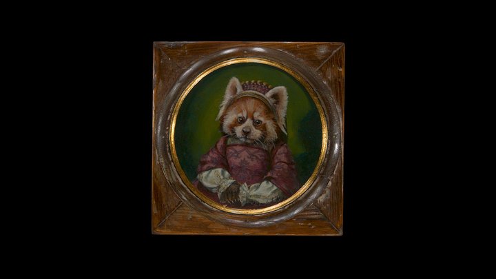 Portrait of a Young Red Panda 3D Model