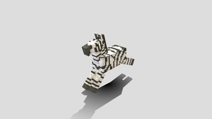 Minecraft Zebra from Savannah's 3D Model