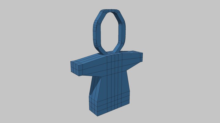 Low Poly Female Egyptian Relic / Amulet 3D Model