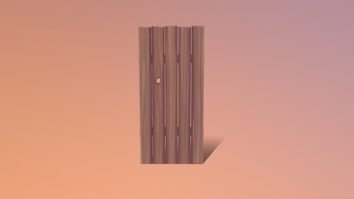 Low Poly Fence 3D Model