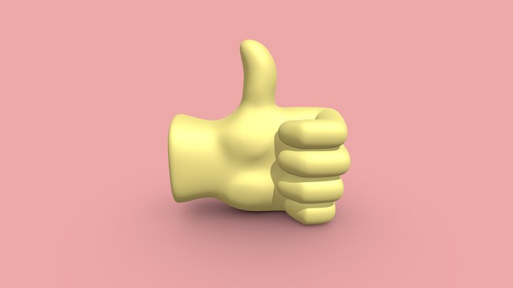 Thumbs Up Emoji 3D Model