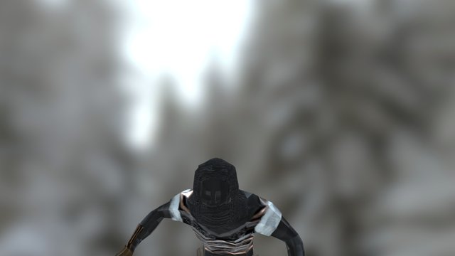 Sneaking medieval rogue assassin (Low Poly) 3D Model