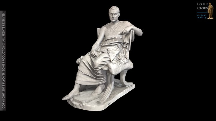 3D rendering of Seated Roman