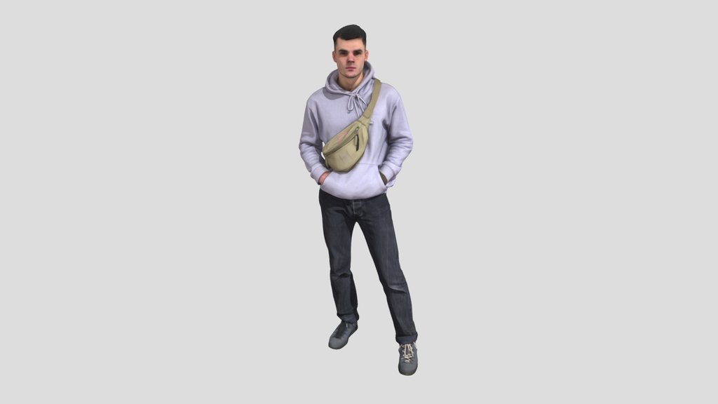 Guy In Lilac Hoodie