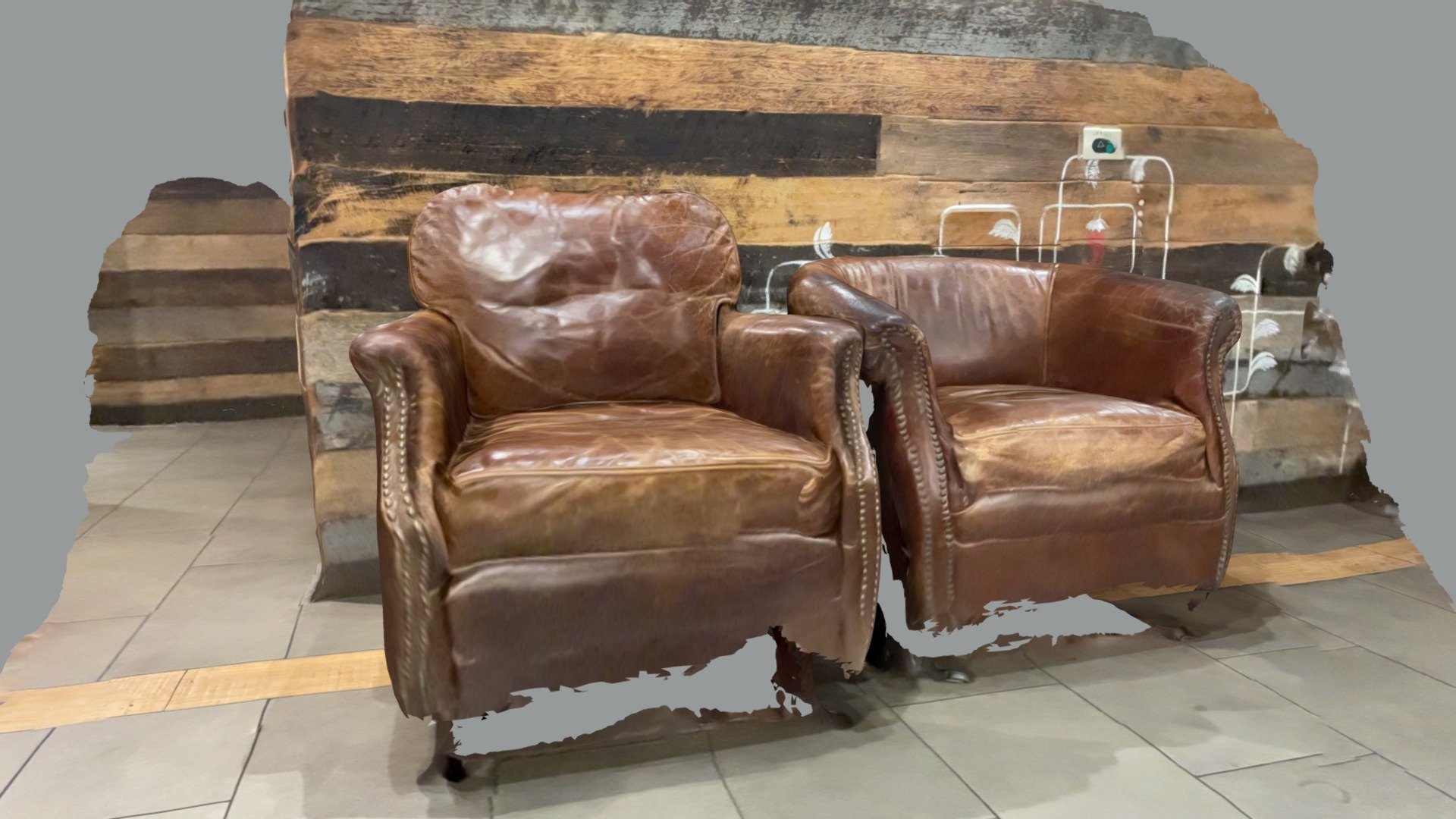 SCANIVERSE / Leather Chairs Pair