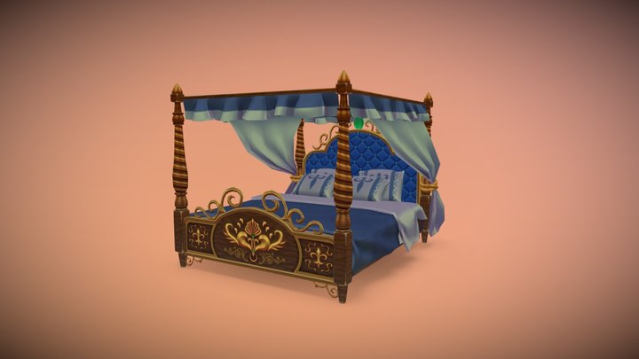 Stylized Bed 3D Model