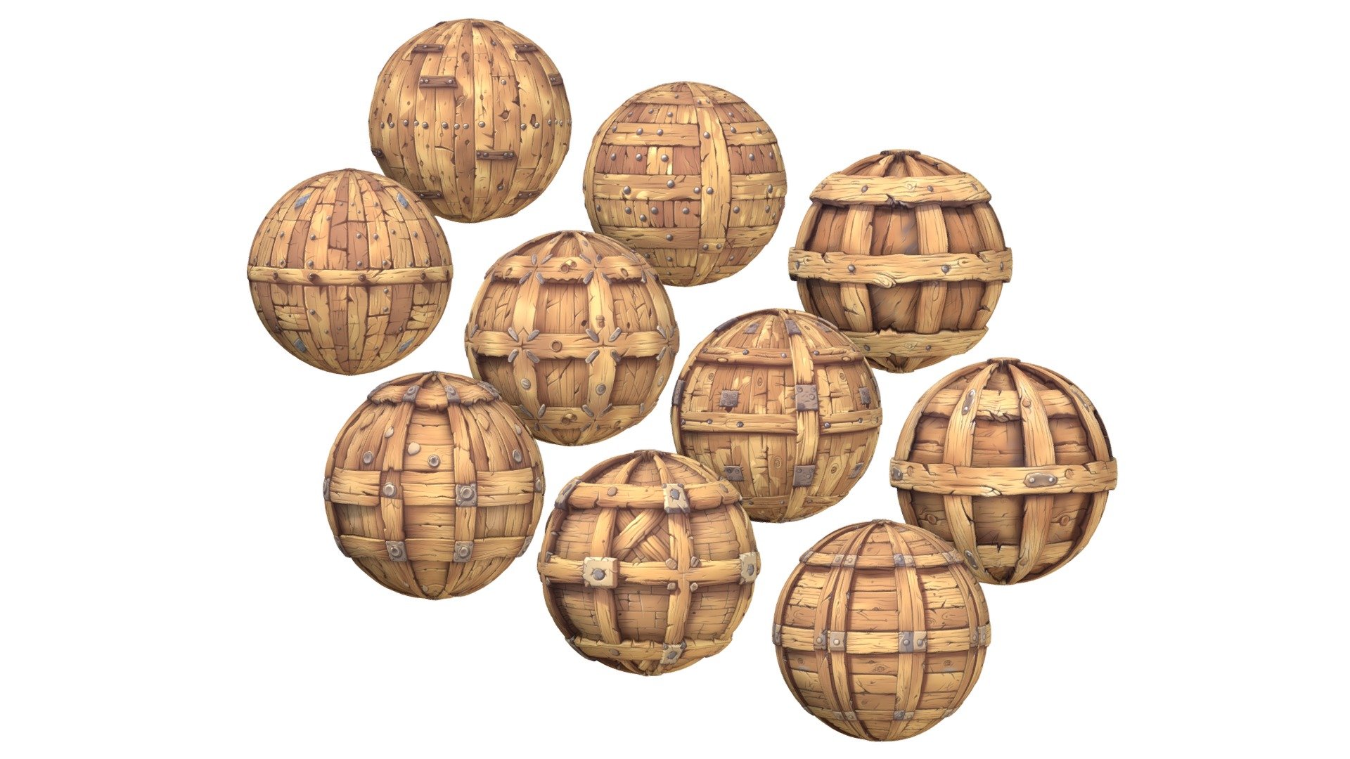 Stylized Wood Seamless Texture Pack - Buy Royalty Free 3D model by ...