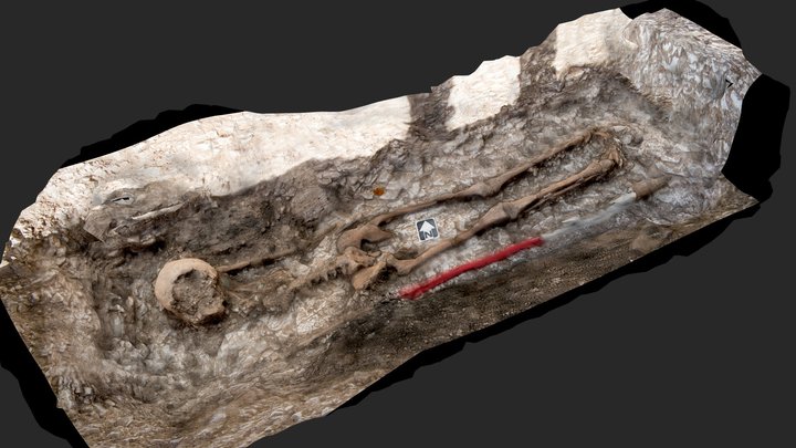 Female Anglo Saxon Burial 3D Model