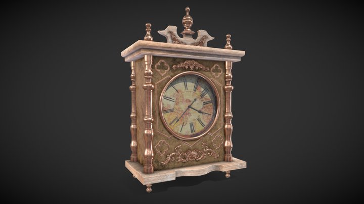 Старые часы, классика 3D Model
