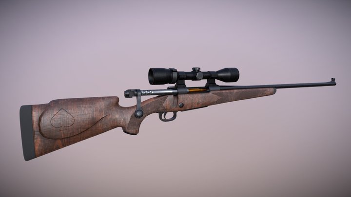Winchester Model 70 3D Model