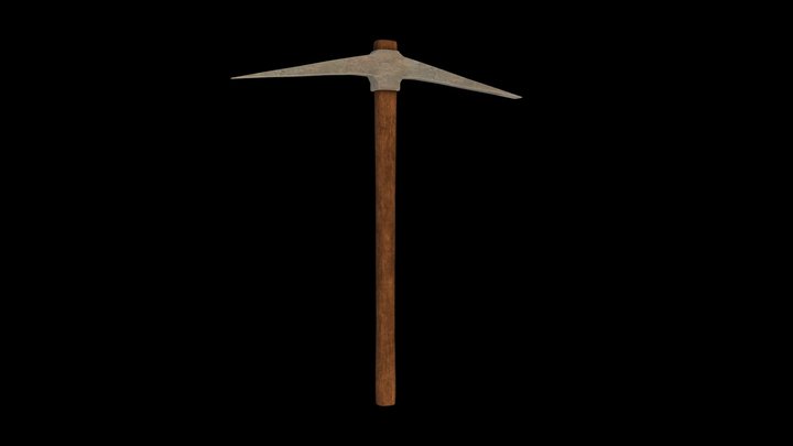 Iron pickaxe 3D Model