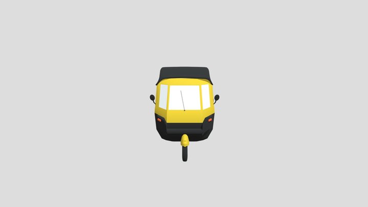 Indian Threewheeler Autorickshaw (Very Basic) 3D Model