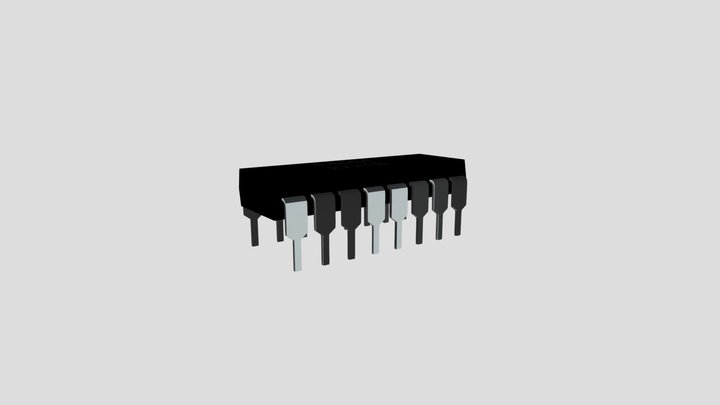 Chip 8-pin 3D Model