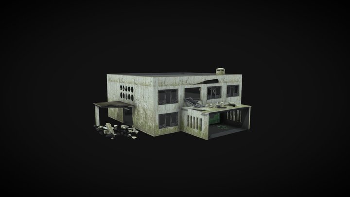 Abandoned soviet barack 3D Model