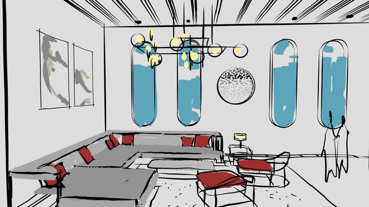 Living Room 3D Model