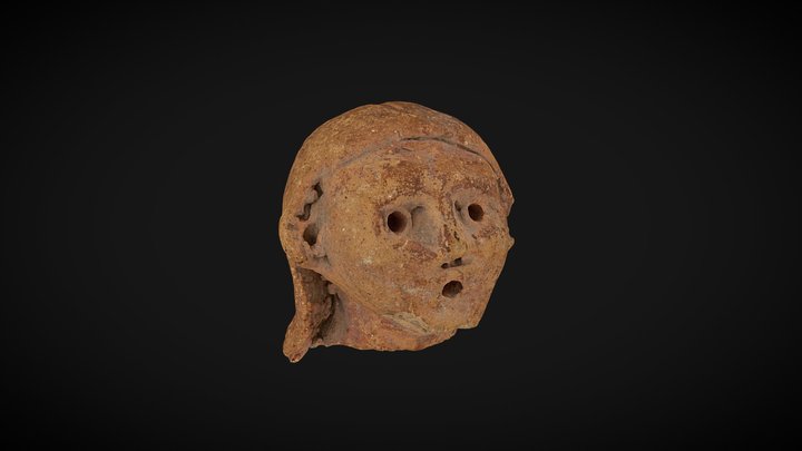 The head of an anthropomorphic figurine 3D Model