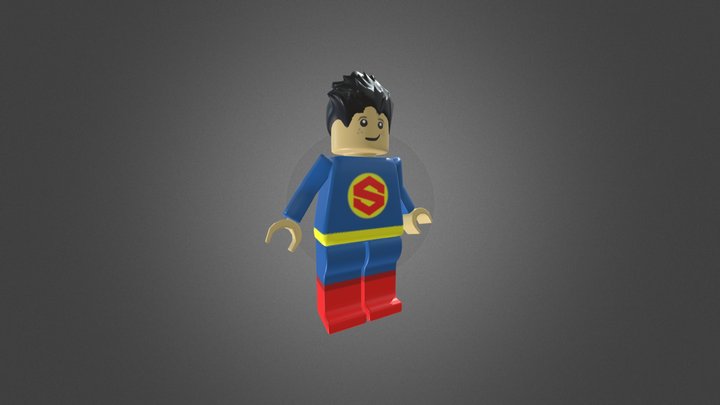 Superman Block Figure 3D Model