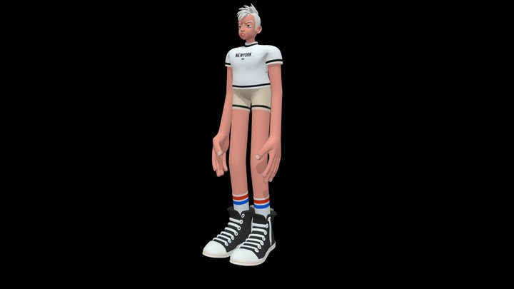 CoolKid Character_A Pose 3D Model