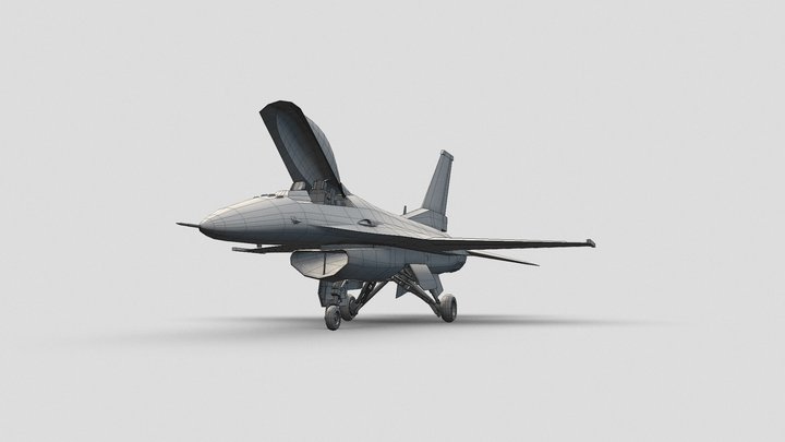 F-16 Mesh (Posed) 3D Model