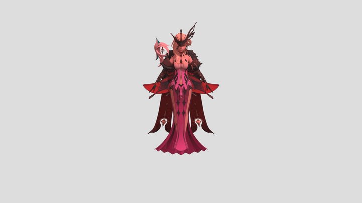 PC Computer - Genshin Impact - La Signora 3D Model