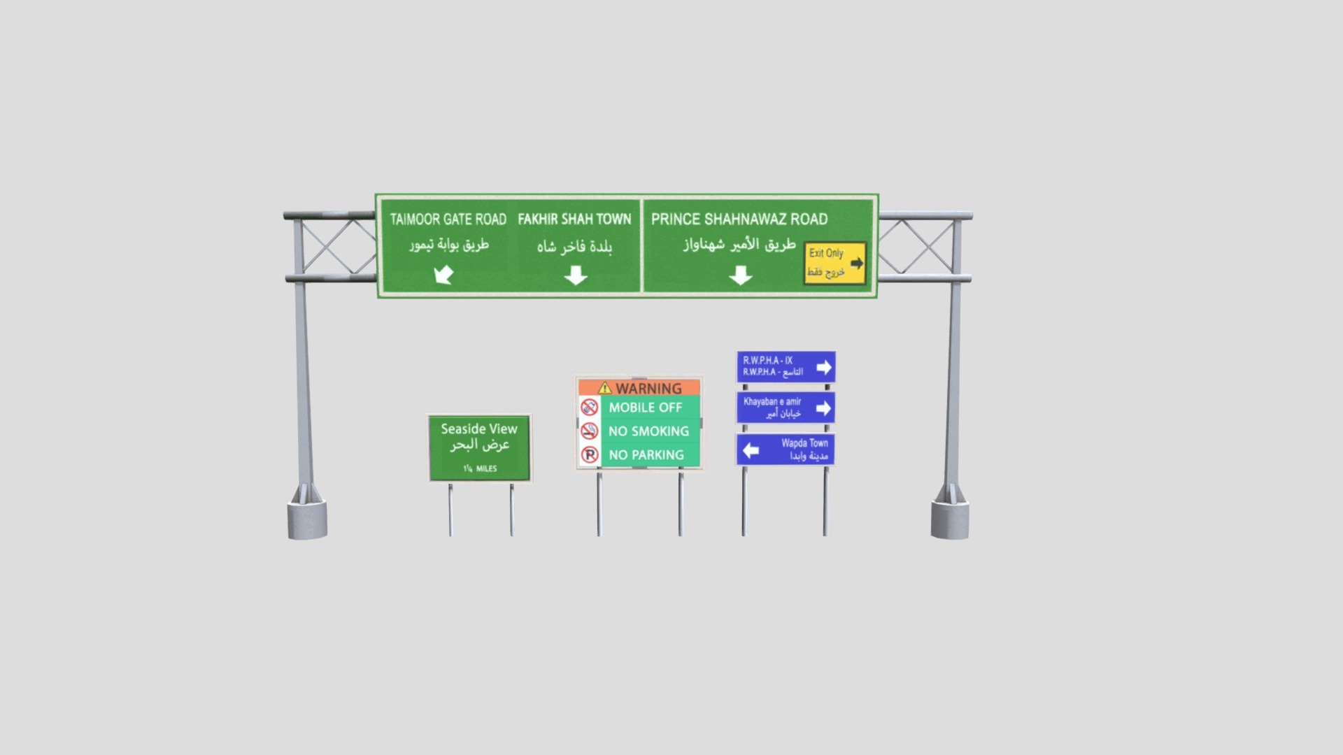Sign Boards - 3D model by Usmanix3D (@usmanghani3381) [dff615f] - Sketchfab