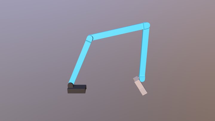 Ultrasonic Puncture Assisted Arm Blue 3D Model