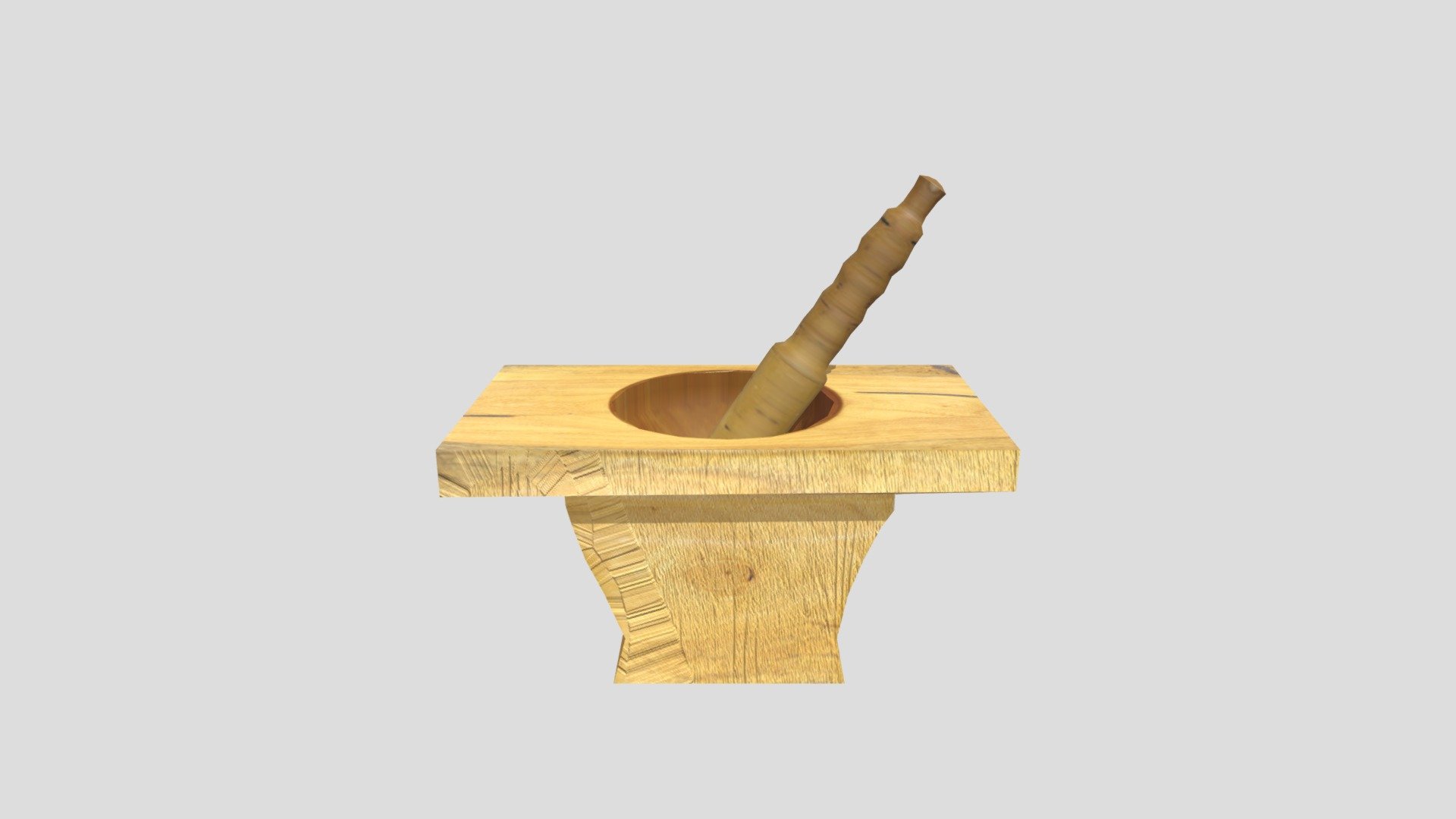 Wooden Mortar And Pestle
