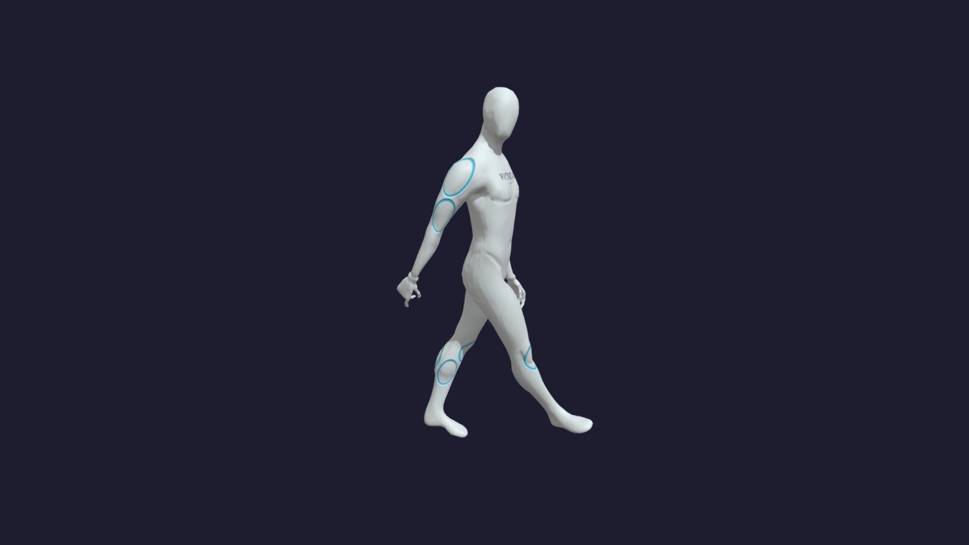 Walk and pose on column — Sketchfab embed 3D viewer