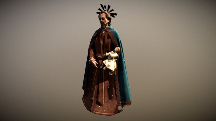 San José y el Niño Jesús 3D Model