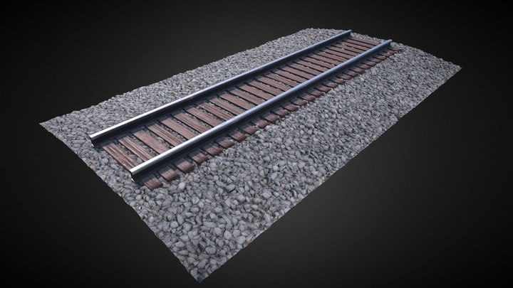 Train Track 3D Model