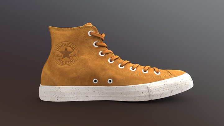 Converse All Star (Light Brown Leather) 3D Model