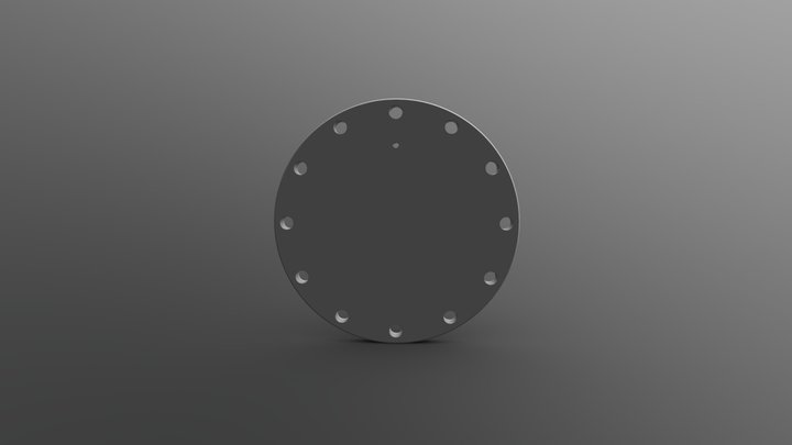 Asni B16 5 Class 150 Blind Flange 3D Model