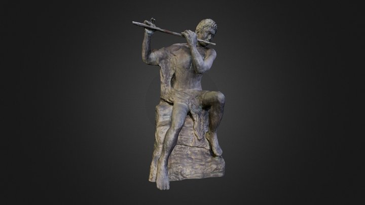 吹笛者 3D Model